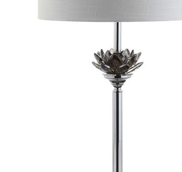 Amelia Lotus 59" Crystal / Metal LED Floor Lamp - JONATHAN Y